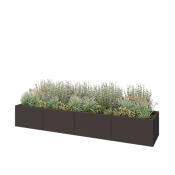 Terasest lillekast XXL - Ristkülik - 400 x 80 x 60 cm - Muu RAL värv - Ilma põhjalauata