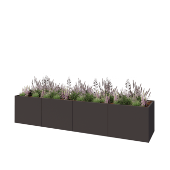 Terasest lillekast XXL - Ristkülik - 400 x 80 x 80 cm - Muu RAL värv - Ilma põhjalauata