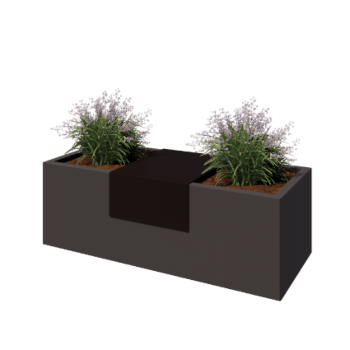 Terasest lillekasti platvorm - 40 x 51 x 20 cm - Bronze