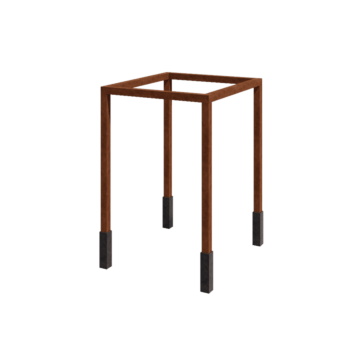 Corten terasest pergola - Ruut - 224 x 200 x 230 cm - Betoonvundamendiga