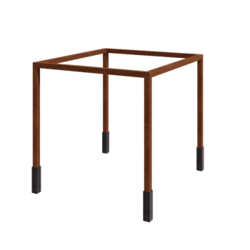 Corten terasest pergola - Ruut - 324 x 300 x 230 cm - Betoonvundamendiga
