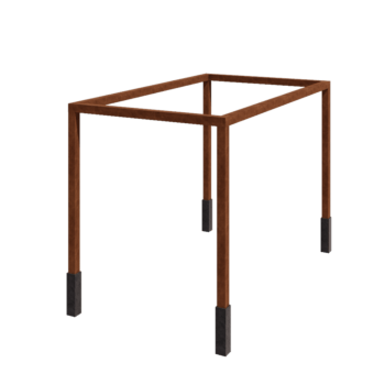 Corten terasest pergola - Ristkülik - 424 x 250 x 230 cm - Betoonvundamendiga