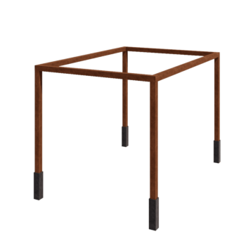Corten terasest pergola - Ristkülik - 424 x 300 x 230 cm - Betoonvundamendiga