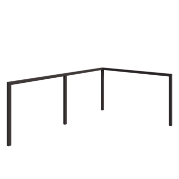 Terasest pergola - Nurk - 600 x 412 x 230 cm - RAL7016 matt (antratsiithall) - Ilma betoonvundament