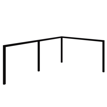 Terasest pergola - Nurk - 600 x 412 x 230 cm - RAL9005 matt (must) - Ilma betoonvundament
