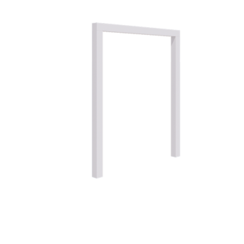 Terasest pergola - Sirge - 200 x 230 cm - RAL9010 matt (valge) - Ilma betoonvundament