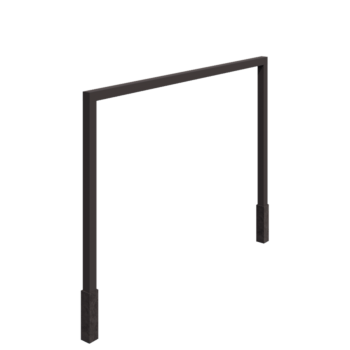 Terasest pergola - Sirge - 400 x 230 cm - RAL7016 matt (antratsiithall) - Betoonvundamendiga