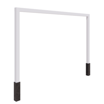 Terasest pergola - Sirge - 400 x 230 cm - RAL9010 matt (valge) - Betoonvundamendiga