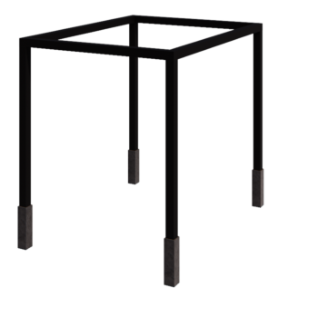 Terasest pergola - Ristkülik - 324 x 250 x 230 cm - RAL9005 matt (must) - Betoonvundamendiga