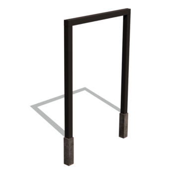 Terasest pergola - Sirge - 200 x 230 cm - RAL9010 matt (valge) - Ilma betoonvundament