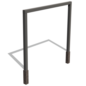 Terasest pergola - Sirge - 300 x 230 cm - RAL9010 matt (valge) - Ilma betoonvundament