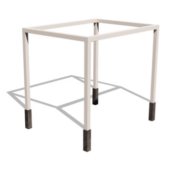 Terasest pergola - Ristkülik - 324 x 250 x 230 cm - RAL9010 matt (valge) - Betoonvundamendiga