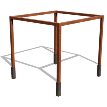Corteni terasest pergola süsteem ruut 324 x 300 cm