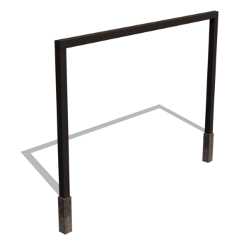 Terasest pergola - Sirge - 400 x 230 cm - RAL9010 matt (valge) - Ilma betoonvundament