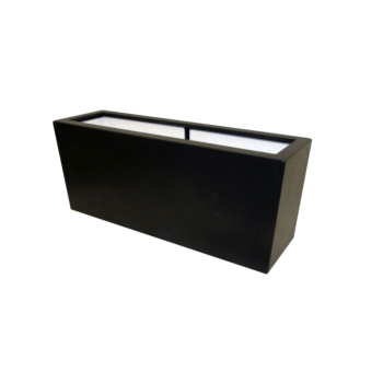 klaaskiudne lillekast - Ristkülikukujuline - 120 x 30 x 60 cm - RAL9010 matt (valge) - Põhjaga