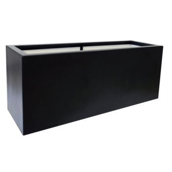 klaaskiudne lillekast - Ristkülikukujuline - 150 x 50 x 60 cm - RAL9010 matt (valge) - Põhjaga