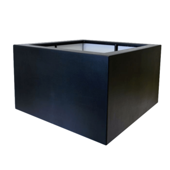 klaaskiudne lillekast - Ruut - 120 x 120 x 60 cm - RAL9010 matt (valge) - Põhjaga