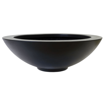 klaaskiudne lillekast - Kauss - Ø 120 x 40 cm - RAL9010 matt (valge) - Põhjaga