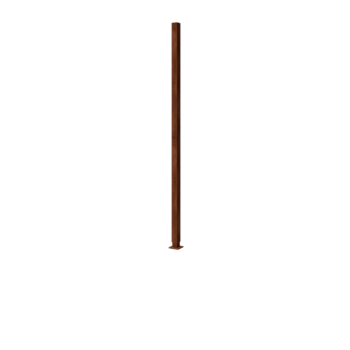 Corten terasest aed H - Lõpp-post jalaplaadiga - 190 x 6 x 6 cm - Jaoks 4x paneeli 47,5 cm