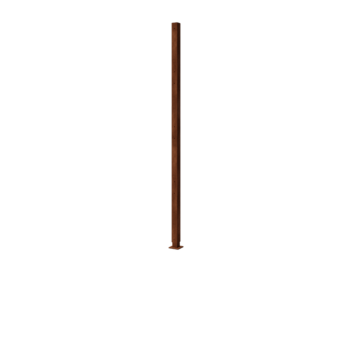 Corten terasest aed H - Nurkpost jalaplaadiga - 190 x 6 x 6 cm - Jaoks 4x paneeli 47,5 cm