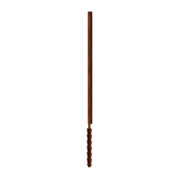Corten terasest aed H - Nurgapost maapiigiga - 190 x 6 x 6 cm - Jaoks 3x paneeli 63,3 cm