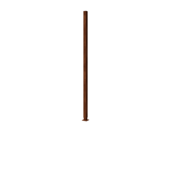 Corten terasest aed H - Nurkpost jalaplaadiga - 190 x 6 x 6 cm - Jaoks 3x paneeli 63,3 cm