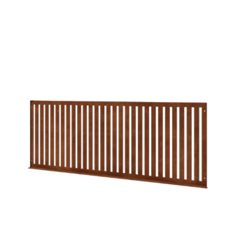 Corten terasest dekoratiivne piirdeaed S - Paneel - 149 x 3 x 60 cm
