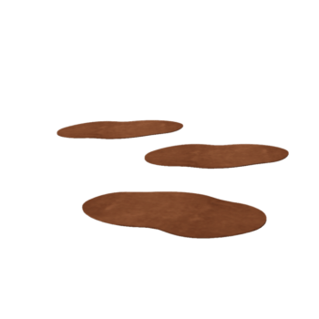 Corten terasest astmekivi - Orgaaniline - 50 x 25 cm