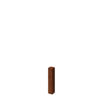 Corten terasest aiapost - 12 x 12 x 60 cm