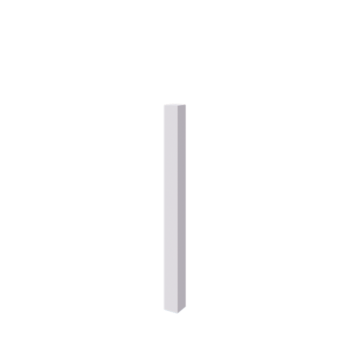 Terasest aiapost - 12 x 12 x 150 cm - RAL9010 matt (valge)