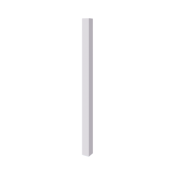Terasest aiapost - 12 x 12 x 200 cm - RAL9010 matt (valge)