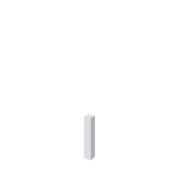 Terasest aiapost - 12 x 12 x 60 cm - RAL9010 matt (valge)