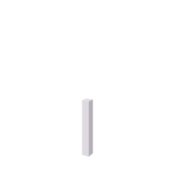 Terasest aiapost - 12 x 12 x 80 cm - RAL9010 matt (valge)