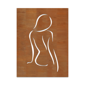 Corten terasest seinakaunistus - Naine Small - 60 x 45 cm