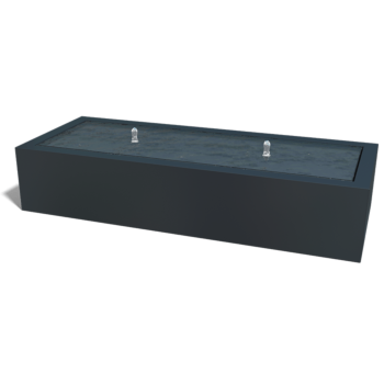 Alumiiniumist purskkaev - Lyra - 200 x 80 x 40 cm - RAL9010 matt (valge) - LED-valgustusega