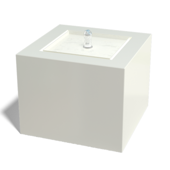 Alumiiniumist purskkaev - Lyra - 50 x 50 x 40 cm - RAL9005 matt (must) - LED-valgustusega