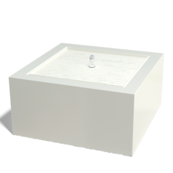 Alumiiniumist purskkaev - Lyra - 80 x 80 x 40 cm - Muu RAL värv - LED-valgustusega
