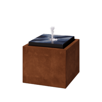 Corten terasest purskkaev - Orin - 50 x 50 x 40 cm - Ilma LED-valgustus