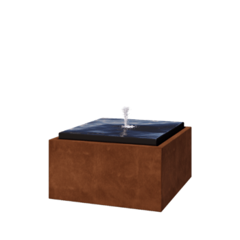 Corten terasest purskkaev - Orin - 80 x 80 x 40 cm - Ilma LED-valgustus