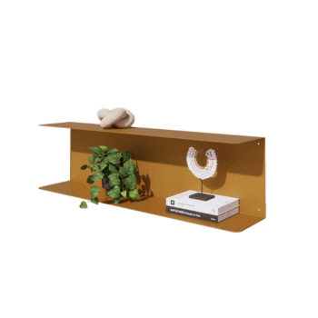 Terasest seiniriiul - C-kuju - 100 x 20 x 28 cm - Gold