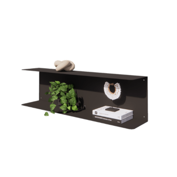 Terasest seiniriiul - C-kuju - 100 x 20 x 28 cm - RAL9005 matt (must)