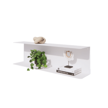 Terasest seiniriiul - C-kuju - 100 x 20 x 28 cm - RAL9010 matt (valge)