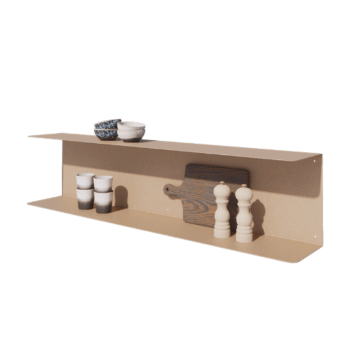 Terasest seiniriiul - C-kuju - 120 x 20 x 28 cm - Sand look