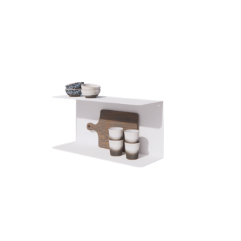 Terasest seiniriiul - C-kuju - 60 x 20 x 28 cm - RAL9010 matt (valge)