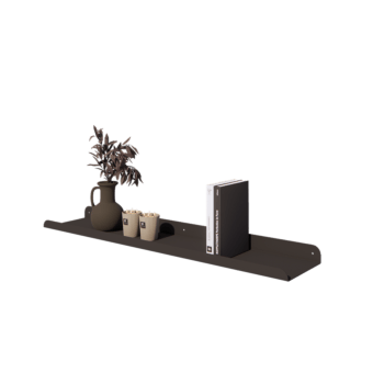 Terasest seiniriiul - U-kuju - 100 x 20 x 5 cm - RAL9005 matt (must)
