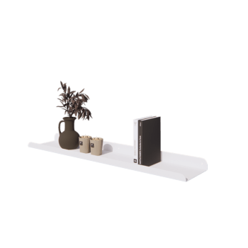 Terasest seiniriiul - U-kuju - 100 x 20 x 5 cm - RAL9010 matt (valge)