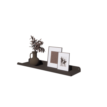 Terasest seiniriiul - U-kuju - 80 x 20 x 5 cm - RAL9005 matt (must)