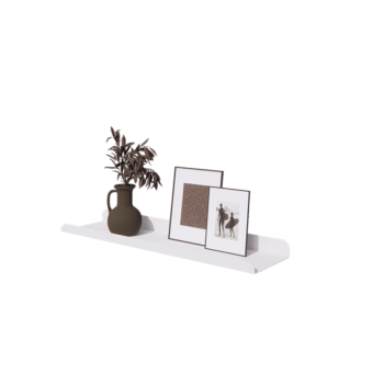 Terasest seiniriiul - U-kuju - 80 x 20 x 5 cm - RAL9010 matt (valge)