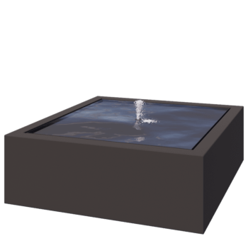 Alumiiniumist purskkaev - Lyra - 120 x 120 x 40 cm - RAL7016 matt (antratsiithall) - LED-valgustusega