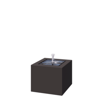 Alumiiniumist purskkaev - Lyra - 50 x 50 x 40 cm - RAL7016 matt (antratsiithall) - LED-valgustusega